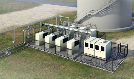 消化ガス発電設備完成想定図の画像