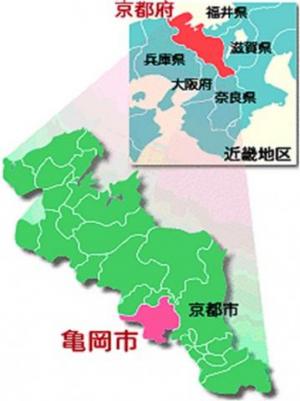 亀岡市の地図