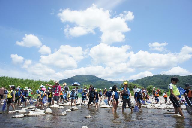 保津川での環境教室