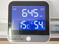 二酸化炭素濃度計の針の画像