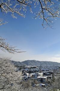 西山の雪景色