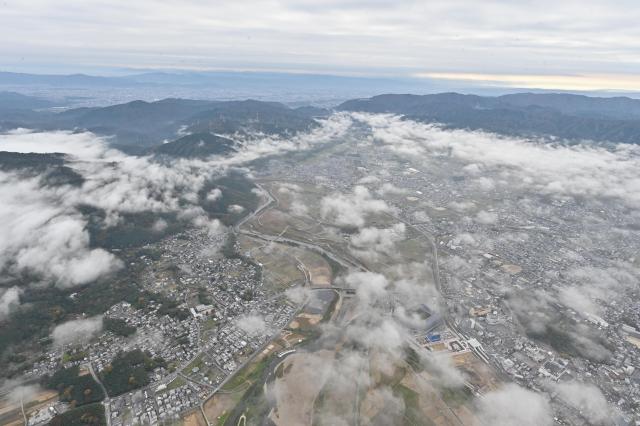 気球から見た亀岡の画像