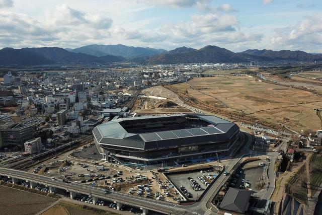 完成間近の京都スタジアムの画像