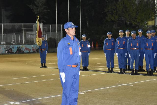 決意表明を行う中井孝光畑野分団長の画像