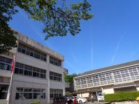 青空と校舎の画像
