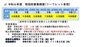 6年度募集状況の画像