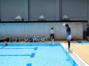 着衣水泳先生の説明