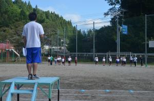 運動会先生の指示