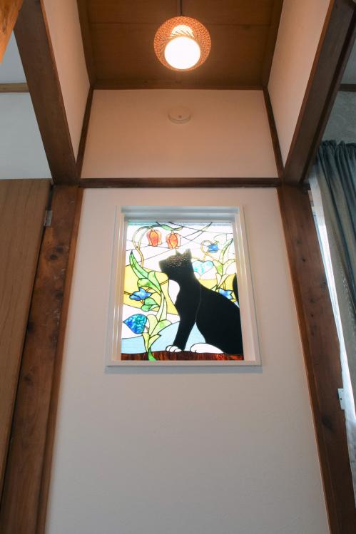 ねこのステンドグラス
