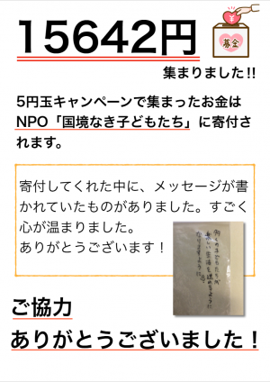 5円玉キャンペーン・成果