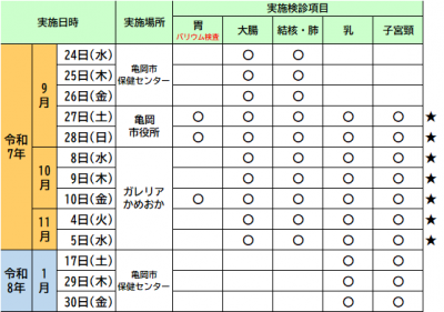 日程表
