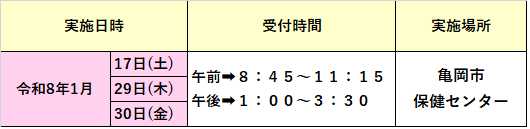 1月集団検診