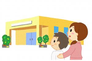 相談に向かう親子