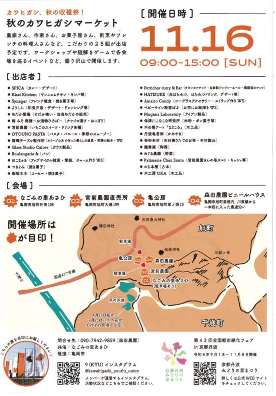 秋の収穫祭チラシ裏