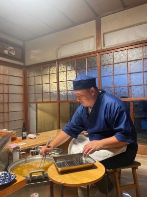 揚げている風景