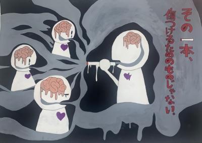 入選 南桑中学校 3 林灯里 さんの絵画