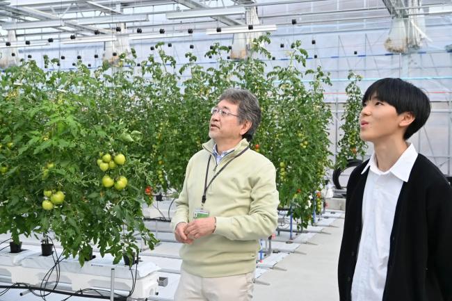 京都・亀岡野菜アンバサダー緒方湊さんがOICKのスマートアグリハウスを視察