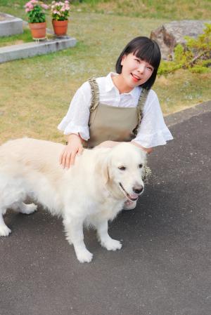 彩羽さんとわんちゃん