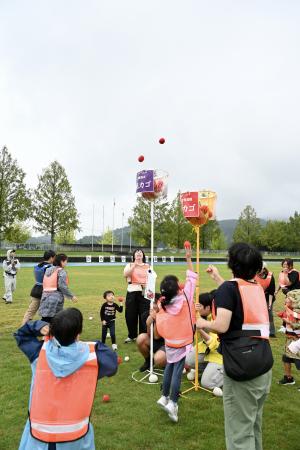 防災トリアージ玉入れ②