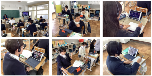 令和6年10月30日、10月31日　　8・9年生　沖縄県三和中学校　英語オンライン交流