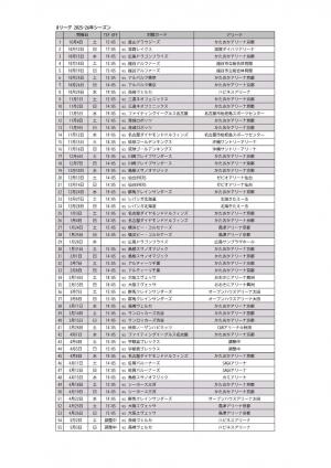 2025-26 Bリーグ日程