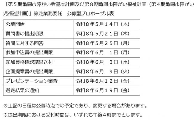 予定表